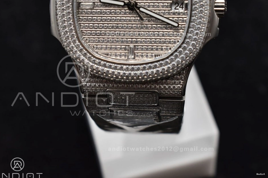 SS Diamonds Bezel Dial Bracelet & Diamonds Nautilus 5711 on A324 Full TWF 0123